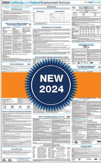 2024 CA Employment Non-Laminated Poster - SPANISH (Member)